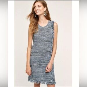 Anthropologie Holding Horses Textured Fringe‎ Sleeveless Knit Dress Medium